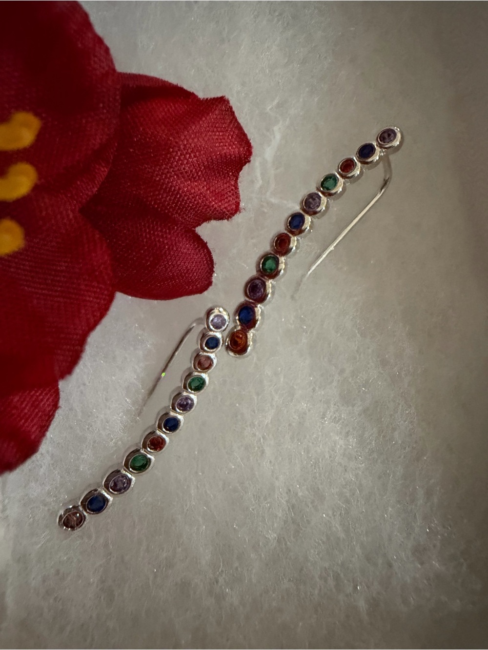 Multicolor Crystal Ear Climbers Earrings - Women Accessories Jewelry